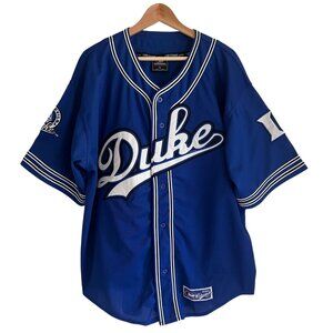Vintage Colosseum Duke Blue Devils Baseball Jersey 2XL NCAA Retro EUC